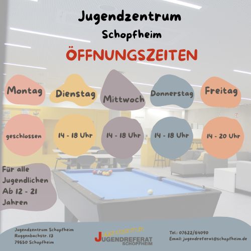 Offnungszeiten Instagram Nov. 2025